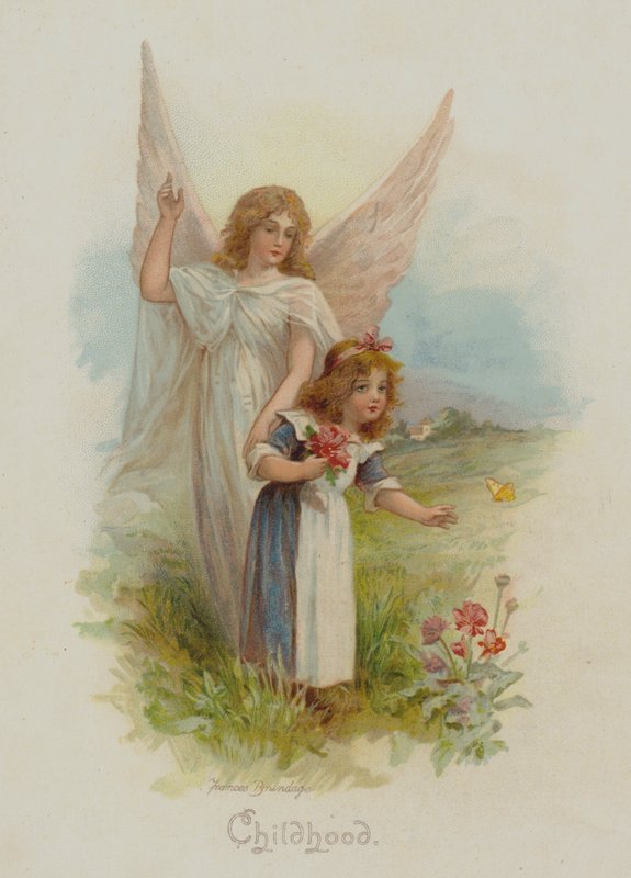 Childhood (chromolithograph) by Frances Brundage