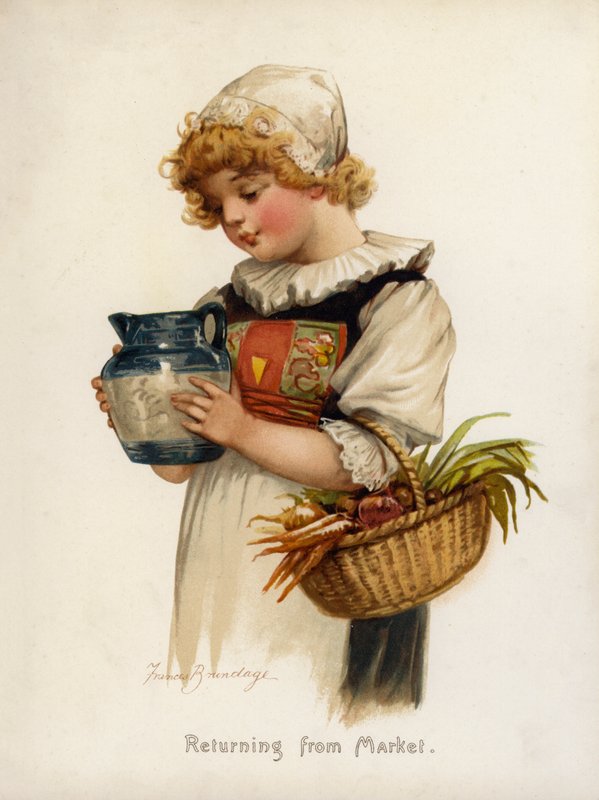 Girls: Returning from market by Frances Brundage
