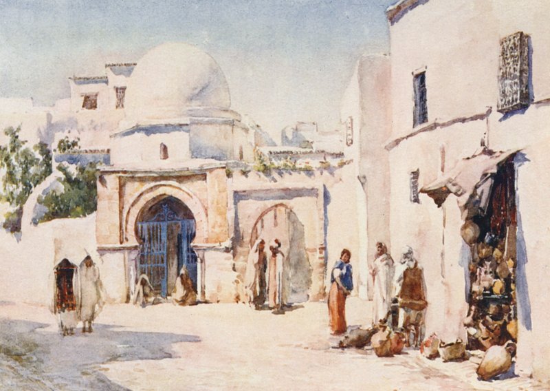 The Zaouia of the Rue Tourbet el Bey, Tunis by Frances Nesbitt