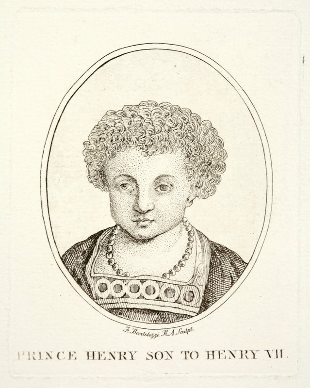 Prince Henry, the Future King Henry VIII, Son of Henry VII and Elizabeth of York by Francesco (after) Bartolozzi
