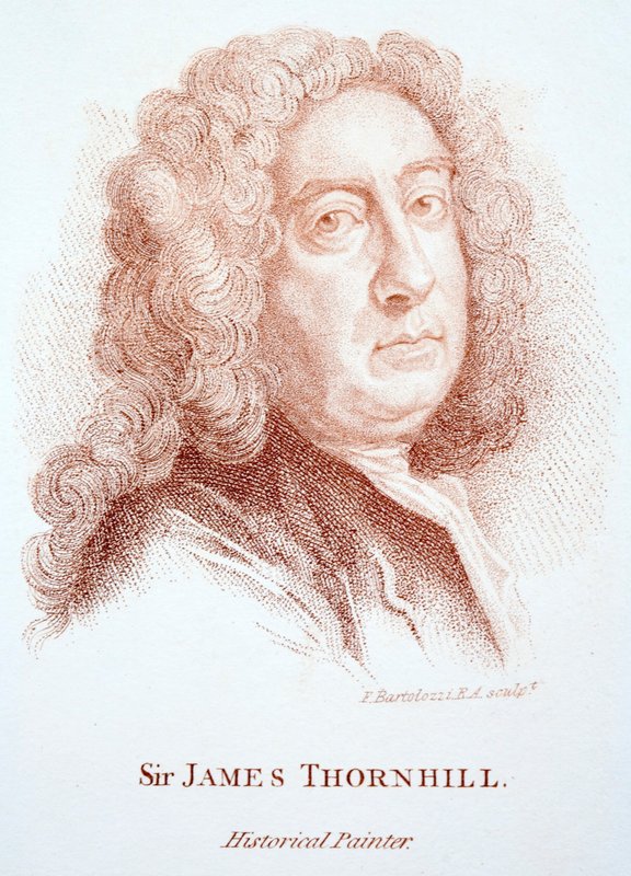 Sir James Thornhill, English painter of historical subjects by Francesco (after) Bartolozzi