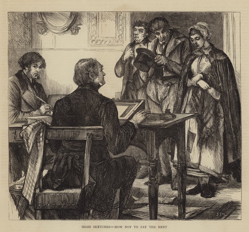Irish Sketches, how not to pay the Rent by Francis S. Walker