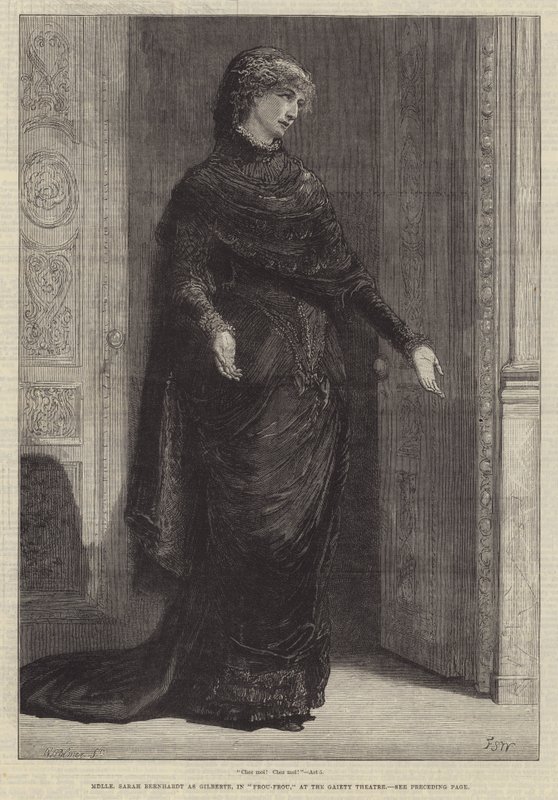 Mademoiselle Sarah Bernhardt as Gilberte, in Frou-Frou, at the Gaiety Theatre by Francis S. Walker