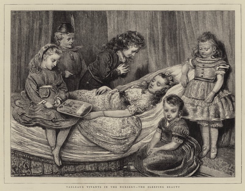 Tableaux Vivants in the Nursery, the Sleeping Beauty by Francis Wilfred Lawson