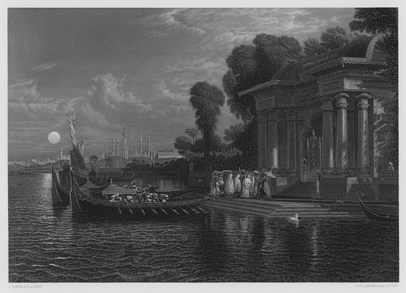 Gate of the Seraglio, Constantinople, from the picture in the Royal Collection by Francis (after) Danby