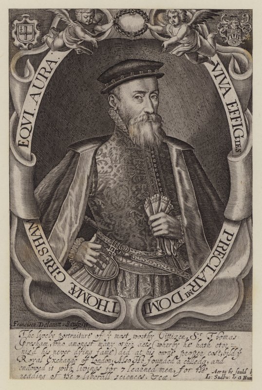 Sir Thomas Gresham, English merchant and financier, founder of the Royal Exchange by Francis (after) Delaram
