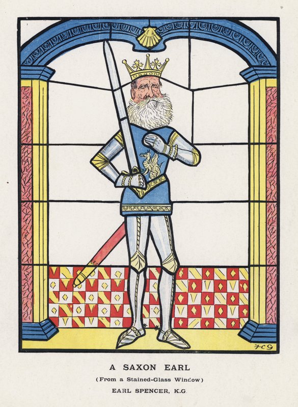 A Saxon Earl, From a Stained-Glass Window, Earl Spencer by Francis Carruthers Gould