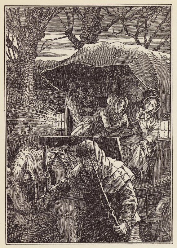 Illustration for The Cricket on the Hearth by Charles Dickens by Francis Donkin Bedford