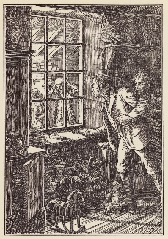 Illustration for The Cricket on the Hearth by Charles Dickens by Francis Donkin Bedford