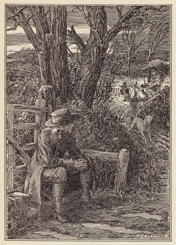 Illustration for The Cricket on the Hearth by Charles Dickens by Francis Donkin Bedford