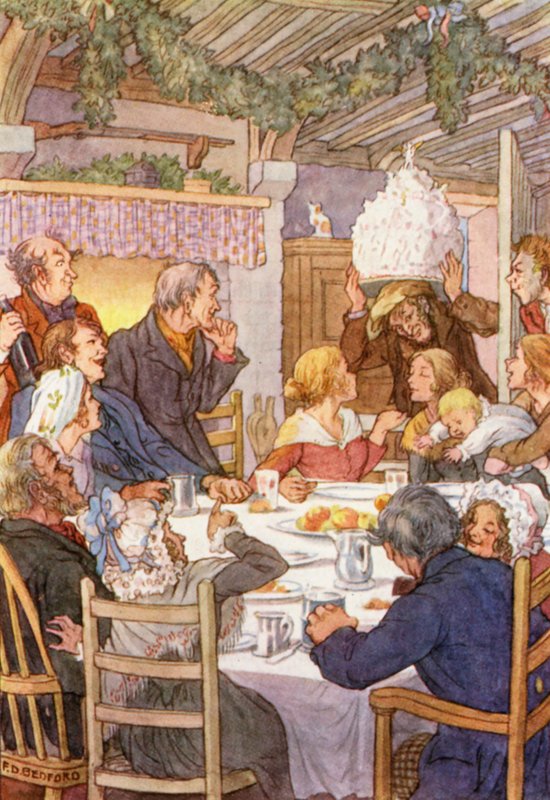Illustration for The Cricket on the Hearth by Charles Dickens by Francis Donkin Bedford