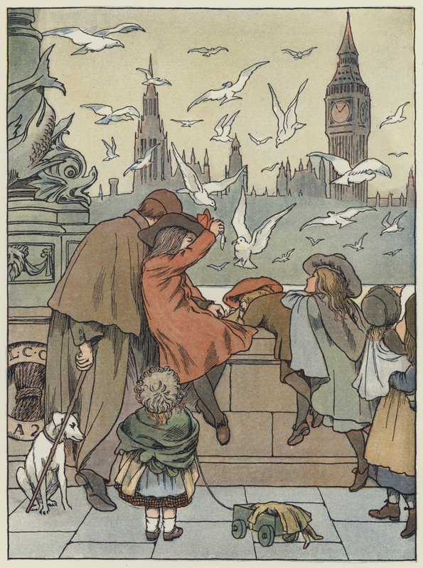 London: Feeding the Gulls by Francis Donkin Bedford