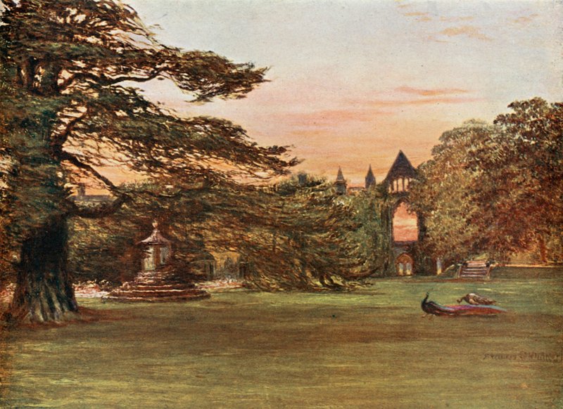 Garden of Newstead Abbey by Francis S. Walker