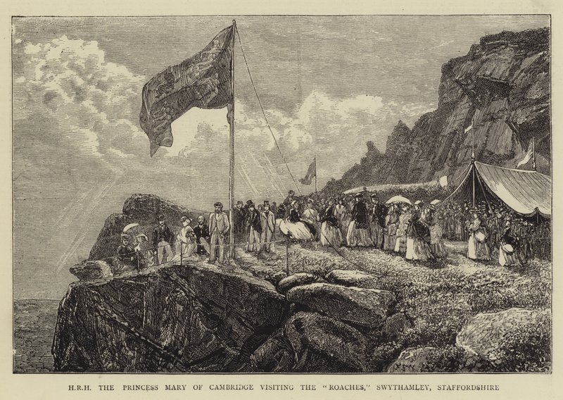 Princess Mary of Cambridge Visiting the Roaches, Swythamley, Staffordshire by Francis S. Walker