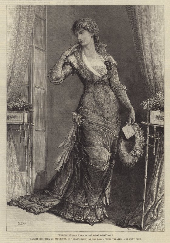 Madame Modjeska as Constance, in Heartsease, at the Royal Court Theatre by Francis S. Walker