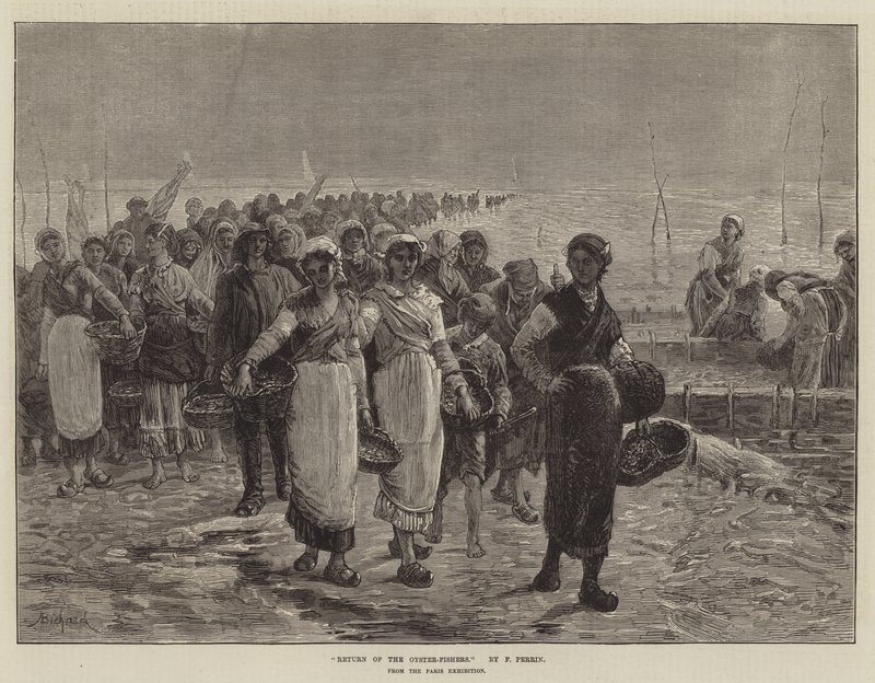 Return of the Oyster-Fishers, from the Paris Exhibition by Francois Feyen Perrin