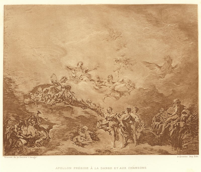Apollo Presides over Dance and Songs by Francois (after) Boucher