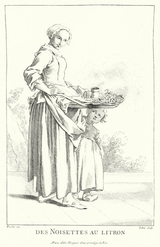 Nuts Seller by Francois (after) Boucher