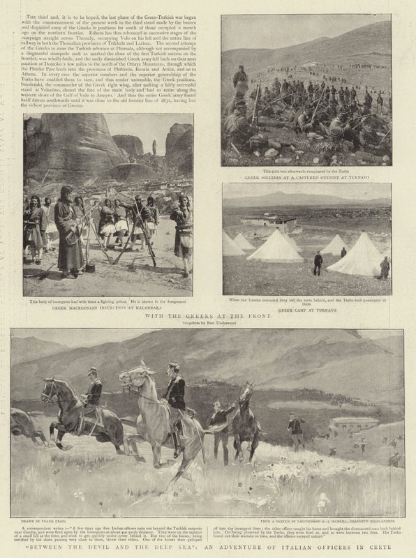 Between the Devil and the Deep Sea, an Adventure of Italian Officers in Crete by Frank Craig