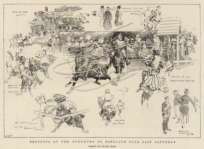 Sketches at the Gymkhana at Ranelagh Club Last Saturday by Frank Craig