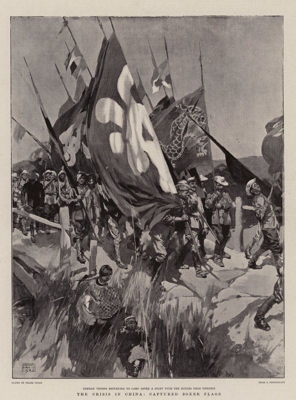 The Crisis in China, Captured Boxer Flags by Frank Craig