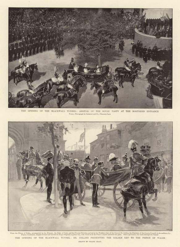 The Opening of the Blackwall Tunnel, Arrival of the Royal Party at the Northern Entrance by Frank Craig