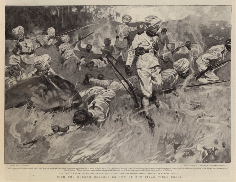 With the Kurram Movable Column of the Tirah Field Force by Frank Craig