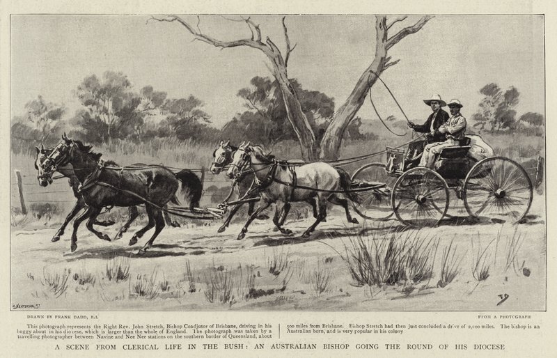 A Scene from Clerical Life in the Bush, an Australian Bishop Going the Round of His Diocese by Frank Dadd