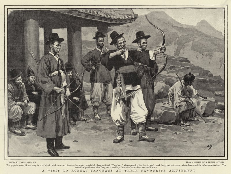 A Visit to Korea, Yangbans at their Favourite Amusement by Frank Dadd