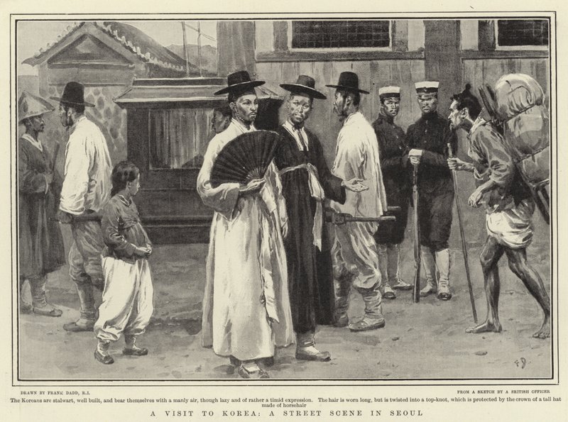 A Visit to Korea, a Street Scene in Seoul by Frank Dadd