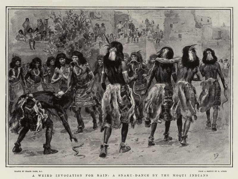 A Weird Invocation for Rain, a Snake-Dance by the Moqui Indians by Frank Dadd