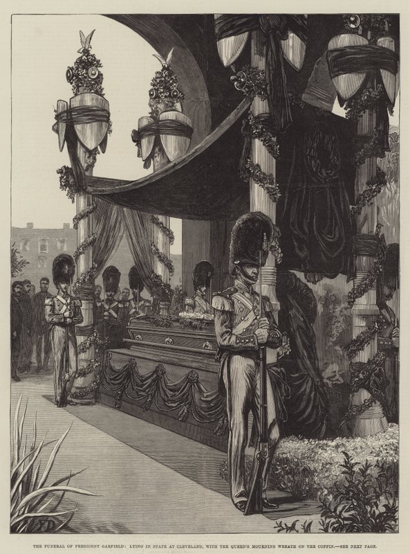 The Funeral of President Garfield, Lying in State at Cleveland, with the Queen