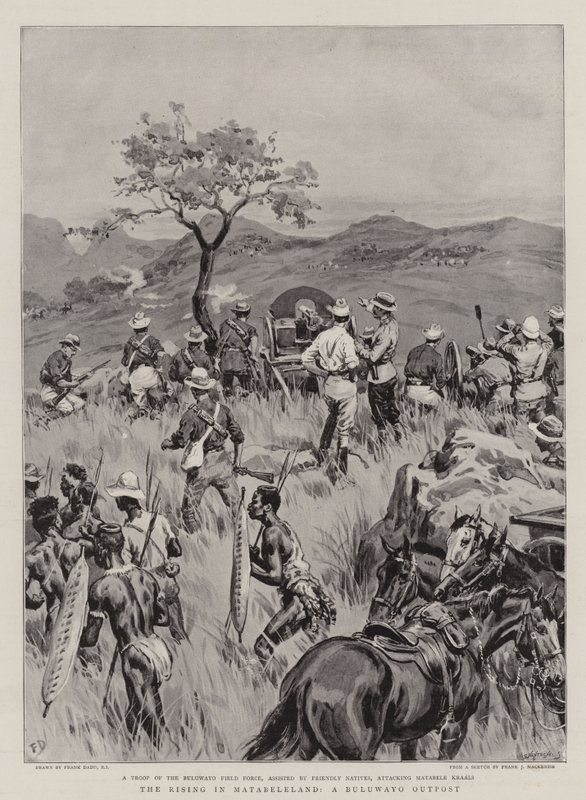 The Rising in Matabeleland, a Buluwayo Outpost by Frank Dadd