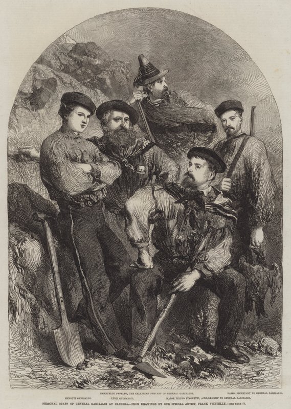 Personal Staff of General Garibaldi at Caprera by Frank Vizetelly