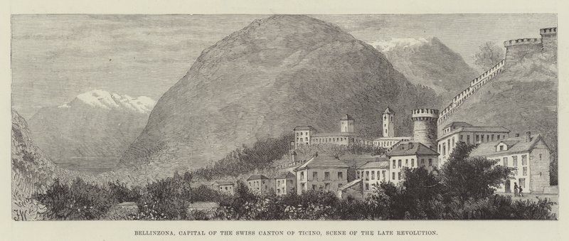 Bellinzona, Capital of the Swiss Canton of Ticino, Scene of the late Revolution by Frank Watkins