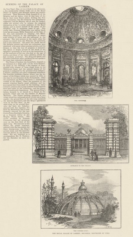 Burning of the Palace of Laeken by Frank Watkins