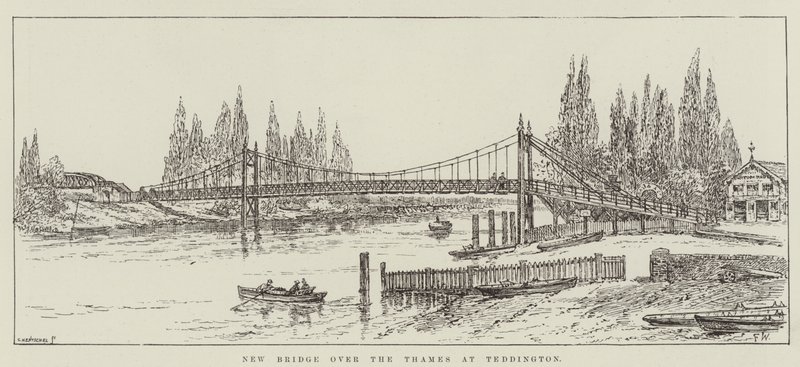New Bridge over the Thames at Teddington by Frank Watkins