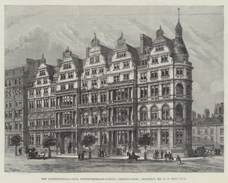 The Constitutional Club, Northumberland-Avenue, Charing-Cross by Frank Watkins