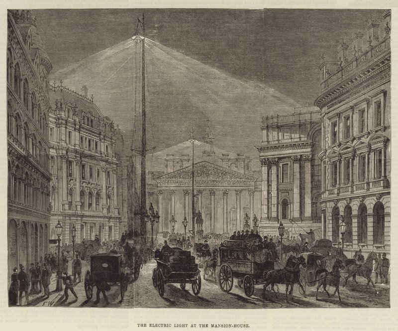 The Electric Light at the Mansion-House by Frank Watkins