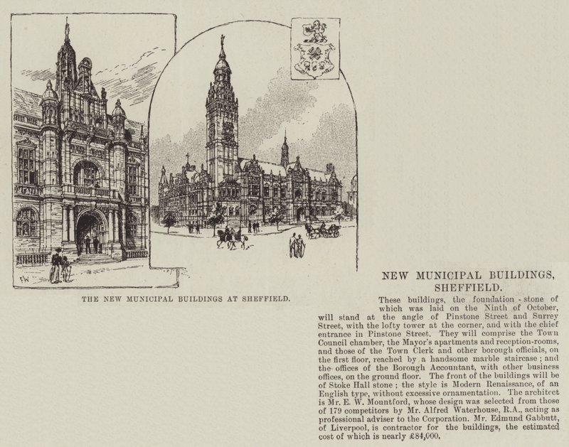The New Municipal Buildings at Sheffield by Frank Watkins