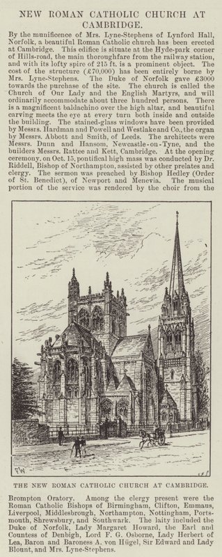 The New Roman Catholic Church at Cambridge by Frank Watkins