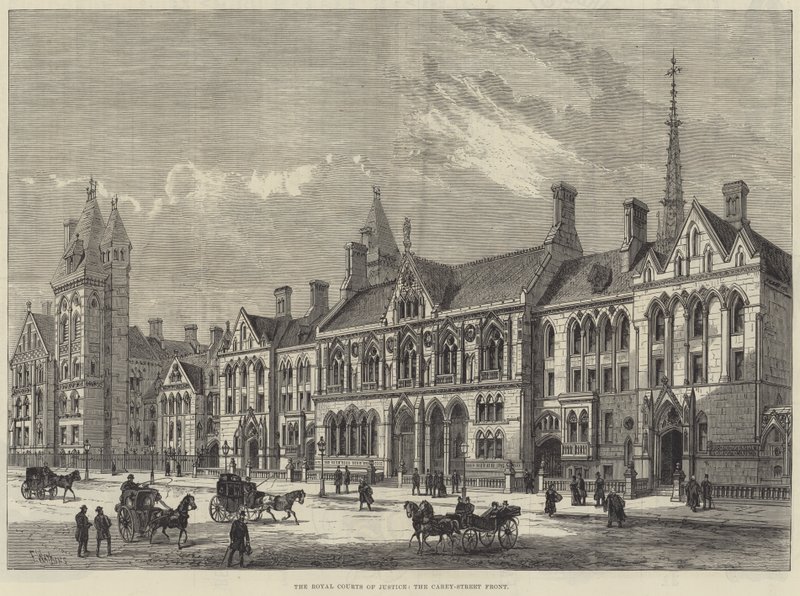 The Royal Courts of Justice, the Carey-Street Front by Frank Watkins
