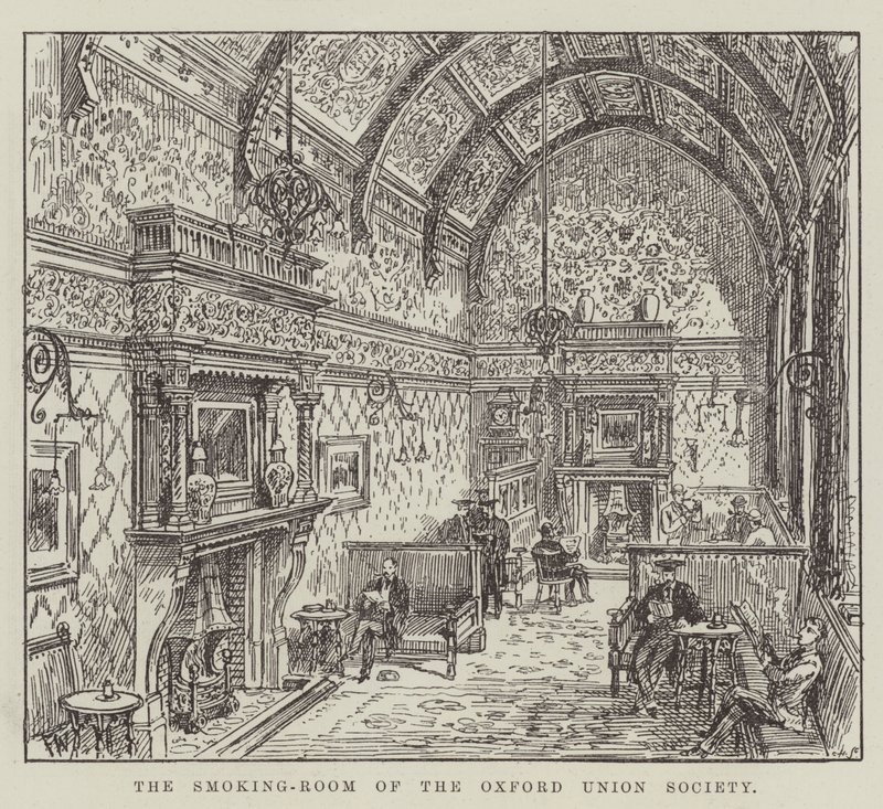The Smoking-Room of the Oxford Union Society by Frank Watkins