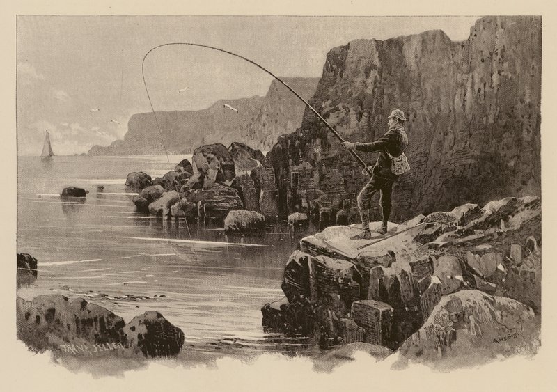 Bass fishing by Frank (after) Feller