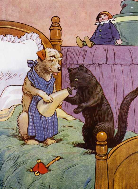 Illustration for Old Mother Hubbard by Frank Adams