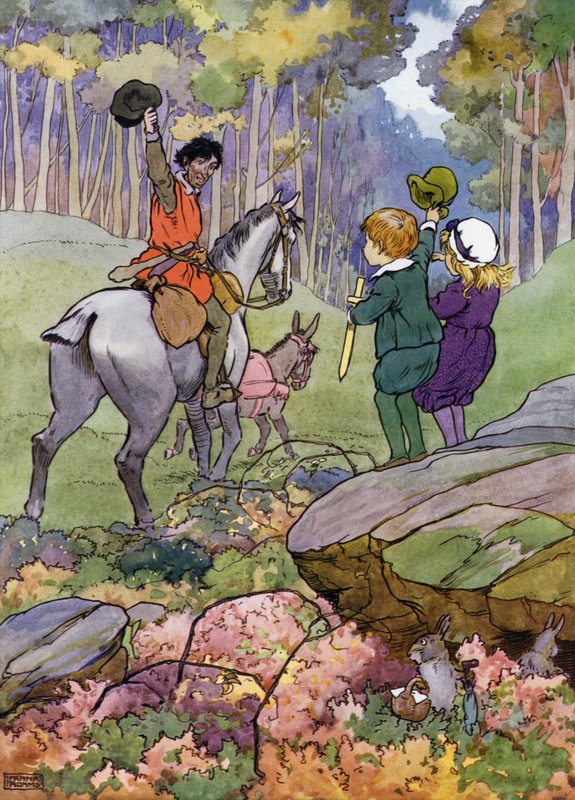 Illustration for The Babes in the Wood by Frank Adams