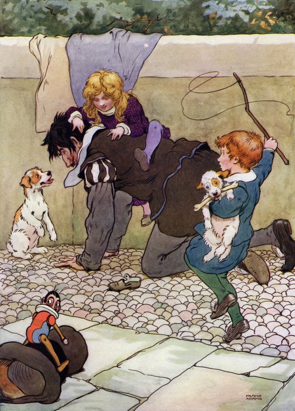 Illustration for The Babes in the Wood by Frank Adams