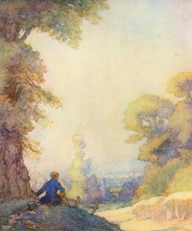 Illustration for The Scholar-Gipsy by Matthew Arnold by Frank Adams