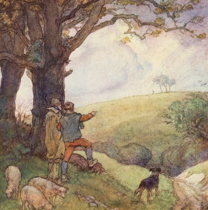 Illustration for The Scholar-Gipsy by Matthew Arnold by Frank Adams