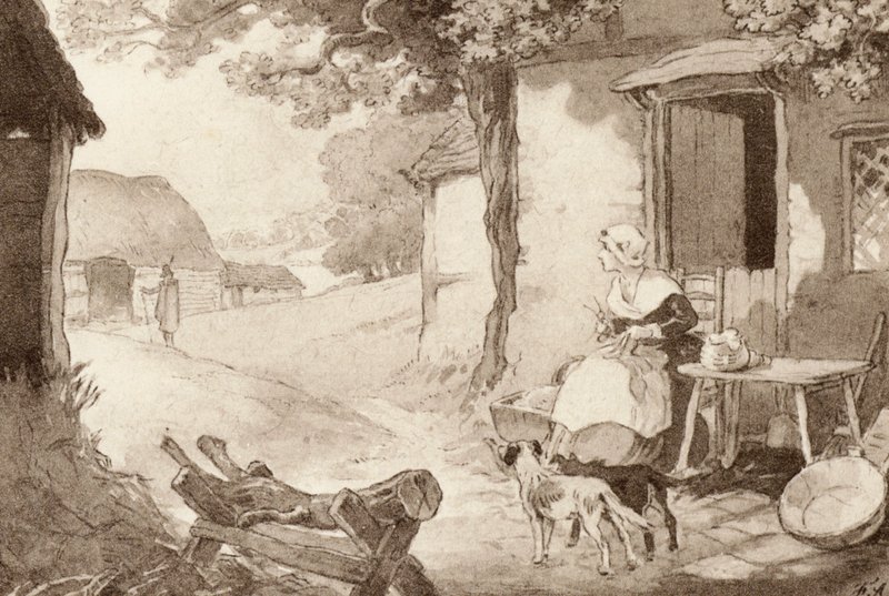 Illustration for The Scholar-Gipsy by Matthew Arnold by Frank Adams